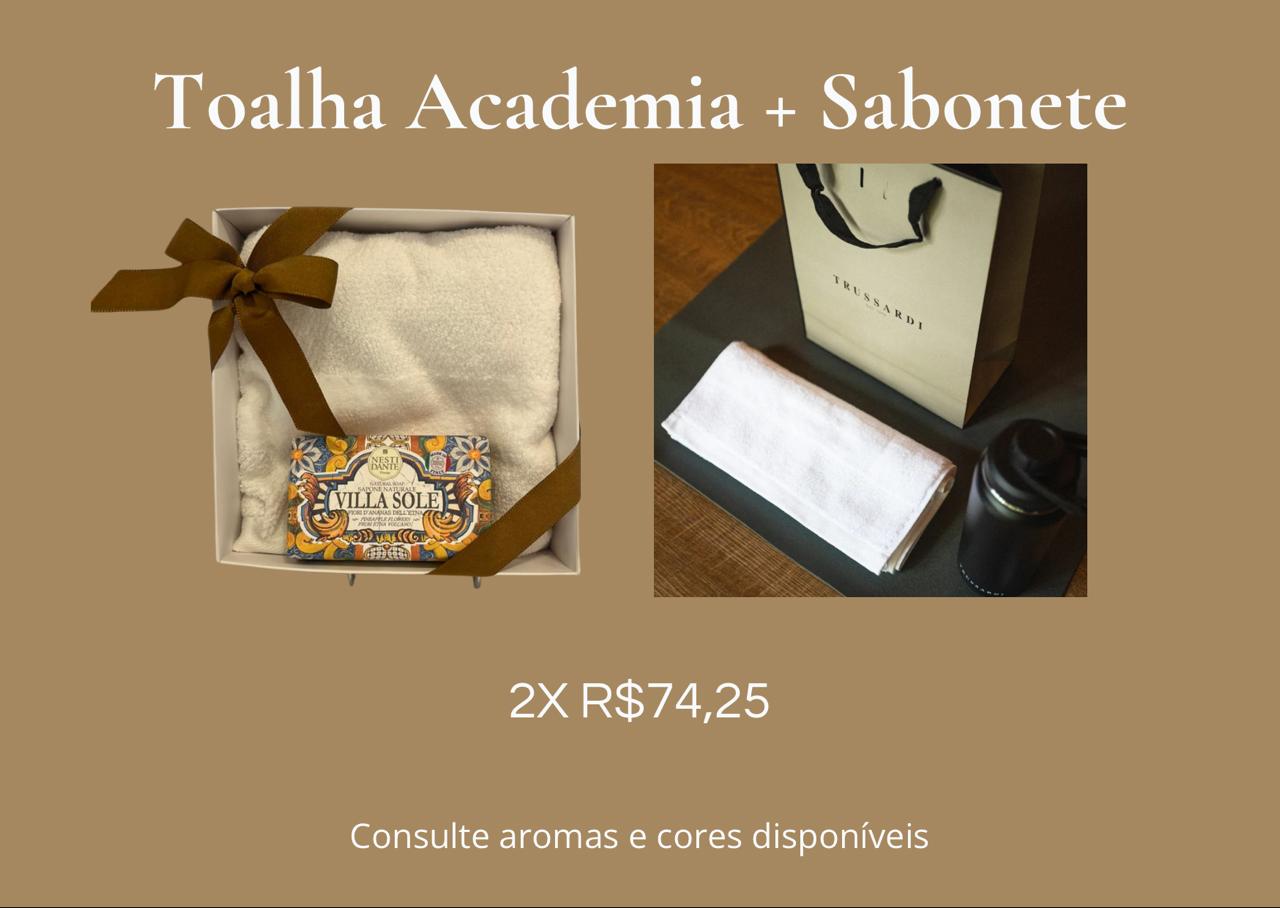 Toalha Academia + Sabonete